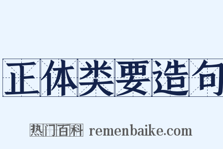 正体类要造句是什么意思的图片